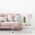 Настольная лампа Relaxdays Kristall und Samt in Rosa цвет hellrosa/silber/durchscheinend - фото 2