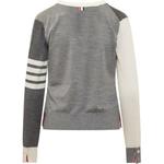 Кардиган с V-образным вырезом THOM BROWNE, серый - фото 5