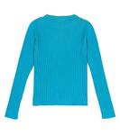 Хлопковый свитер в рубчик Balmain, синий - фото 4