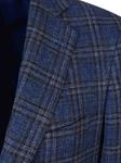 Клетчатый блейзер Scabal, синий - фото 3