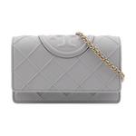 TORY BURCH Кожаная сумка через плечо, Bay Gray - фото