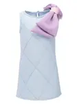 Стеганое платье Skylar с бантом Mimi Tutu, синий - фото