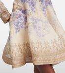 Мини-платье с принтом Dawning Plunge Zimmermann, Lilac Floral - фото 5