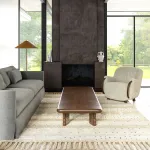 Коврик из текстурированной шерсти Chandy nuLOOM, 76x244 см, кремовый - фото 9