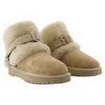 Уютные ботинки Burberry из кожи бежевого цвета - фото 2