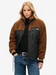 Гибридная куртка из флиса для спецодежды Superdry, цвет Bison Brown - фото