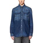 DIESEL Рубашка мужская синяя black - фото 4