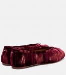 Бархатные балетки Tabi Maison Margiela, Cordovan Red - фото 2