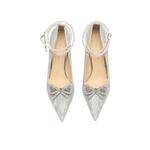 Ainer-cat Ainer cat Slim Heel High Heels 8cm Women's Silver - фото 12