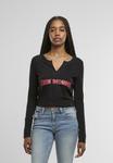 Топ True Religion APPLIQUE CRYSTAL V NOTCH LS, Black - фото