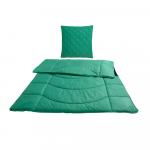 Комплект MY HOME Microlux  одеяло+подушка, теплое, зеленый - фото
