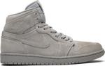 Кроссовки Air Jordan 1 Retro High Grey Suede, серый - фото