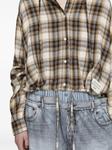 Клетчатая рубашка Acne Studios, нейтральный - фото 5