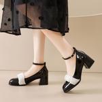 Туфли на блочном каблуке Mary Jane Medd, черный - фото 4