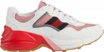 Кроссовки Gucci Wmns Rhyton White Pink Reflective, белый - фото