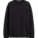 Свитшот H&M Relaxed Fit, черный - фото