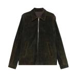 Куртка Rick Owens Suede Brad Jacket, Indigo - фото