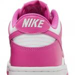 Кроссовки Nike Dunk Low GS Active Fuchsia, белый/розовый - фото 6