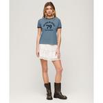 Футболка с коротким рукавом Superdry Beach Graphic Fitted Ringer, синий - фото 4