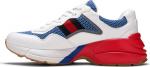 Кроссовки Gucci Rhyton White Blue Red Reflective, белый - фото 4