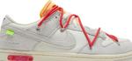 Кроссовки Nike Off-White x Dunk Low 'Lot 40 of 50', белый - фото 3