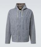 Клетчатая хлопковая рубашка-оверсайз RRL, Navy Multi - фото