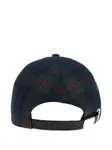 Клетчатая кепка с логотипом Alexander McQueen, синий - фото 2