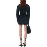 Платье из хлопка с многослойным дизайном Alexander Wang, черный - фото 6