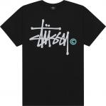 Футболка Stussy Basic Logo Pigment Dyed Tee 'Black', черный - фото