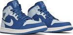 Кроссовки Air Jordan 1 Retro Mid Ice Blue, синий - фото 8