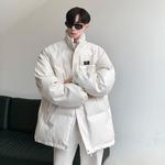Пуховик Unisex Stand Collar Thickened Padded Puffer Jacket ZIAREL, белый[removable logo] - фото 11