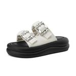 Шлепанцы женские Daphne, бежевый/черный - фото 7