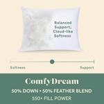 ComfyDown Подушка ComfyDream с наполнителем из пуха и пера White - фото