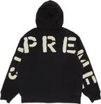 Толстовка Supreme Faux Fur Lined Zip Up Hooded Sweatshirt 'Black', черный - фото 3