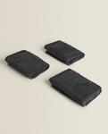 Набор полотенец Zara Home Cotton, 3 предмета, темно-серый - фото 5