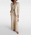 Однобортный парчовый блейзер Stella McCartney, золотой - фото 2