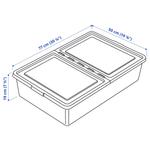 SOCKERBIT СОККЕРБИТ Контейнер с крышкой, белый, 50x77x19 см IKEA - фото 6