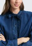 Блуза TOM TAILOR Button-down blouse, Blue Denim Dark Wash/Blue Denim - фото 4