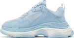 Кроссовки Balenciaga Triple S Sneaker Allover Logo - Light Blue, синий - фото 3