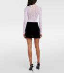 Бархатная мини-юбка Wardrobe.Nyc, черный - фото 3