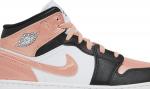Кроссовки Air Jordan 1 Mid GS White Light Madder Root, белый - фото 2