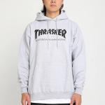 Толстовка унисекс Thrasher с логотипом бренда, серый - фото 4