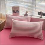 Generic Комплект постельного белья с полосатым принтом Yellow - фото 5