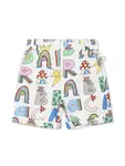 Шорты с принтом Stella McCartney Kids, белый - фото