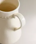 Кувшин Zara Home Raised Stoneware Milk, кремовый - фото 4