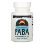 Source Naturals, ПАБК, 100 мг, 250 таблеток - фото