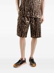 Dolce & Gabbana шорты с леопардовым принтом, коричневый - фото 4