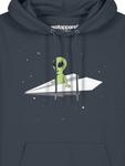 Толстовка Watapparel  Alien on a paper plane, антрацит - фото 4
