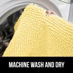 Коврик для ванной Gorilla Grip с овальным контуром, 61х49 см, желтый - фото 9