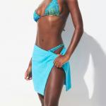 Накидка SKIMS Terry Cover Ups Wrap, голубой - фото 4